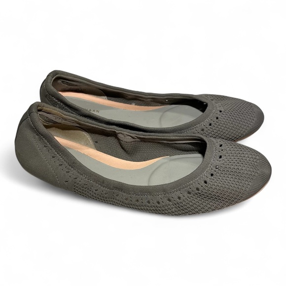 Cole Haan Women’s 11 Zerogrand Gray Knit Ballet Loafers Flats Slip On - Picture 1 of 6